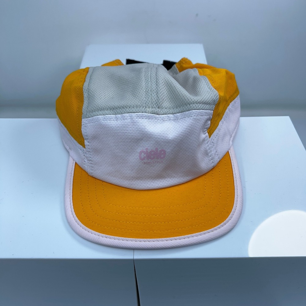 Ciele Unisex 56.5cm Yellow White Pink ALZCap Mesh 5-Panel Running Hat New